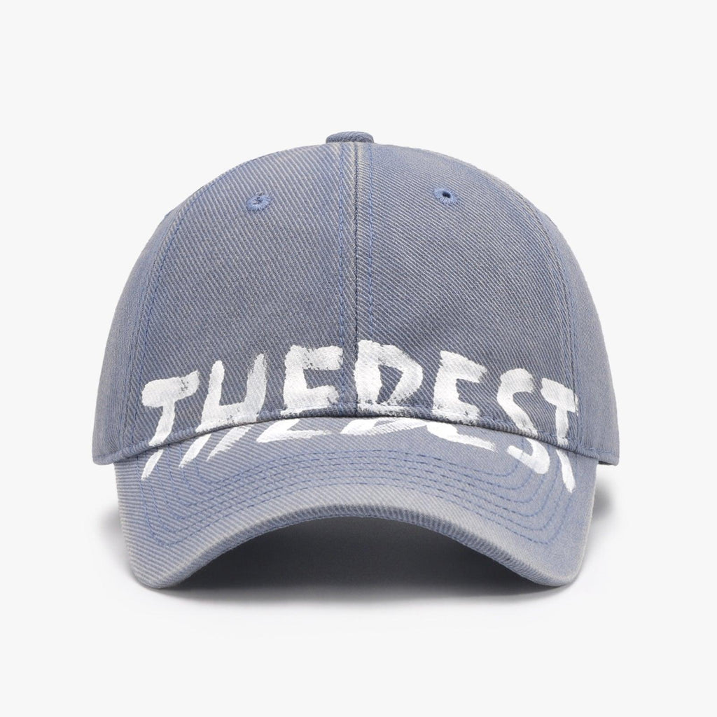 Letter Graffiti Curved Brim Soft Top Cap
