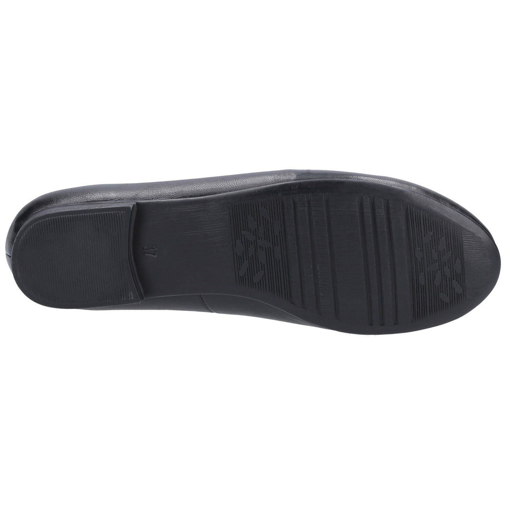 Hush Puppies Naomi Slip On Ballet Pump Ladies Shoes in Black