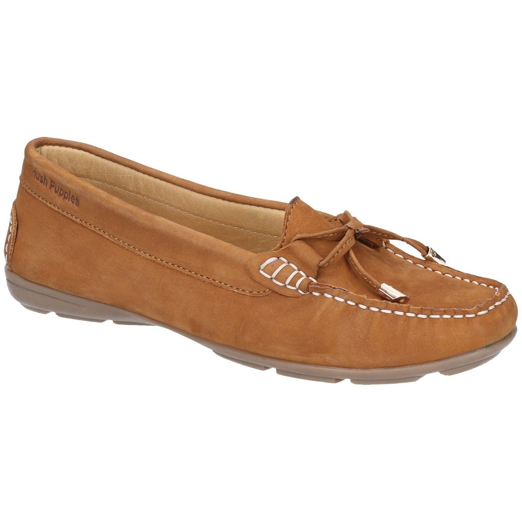 Hush Puppies Maggie Slip On Toggle Ladies Shoes in Tan