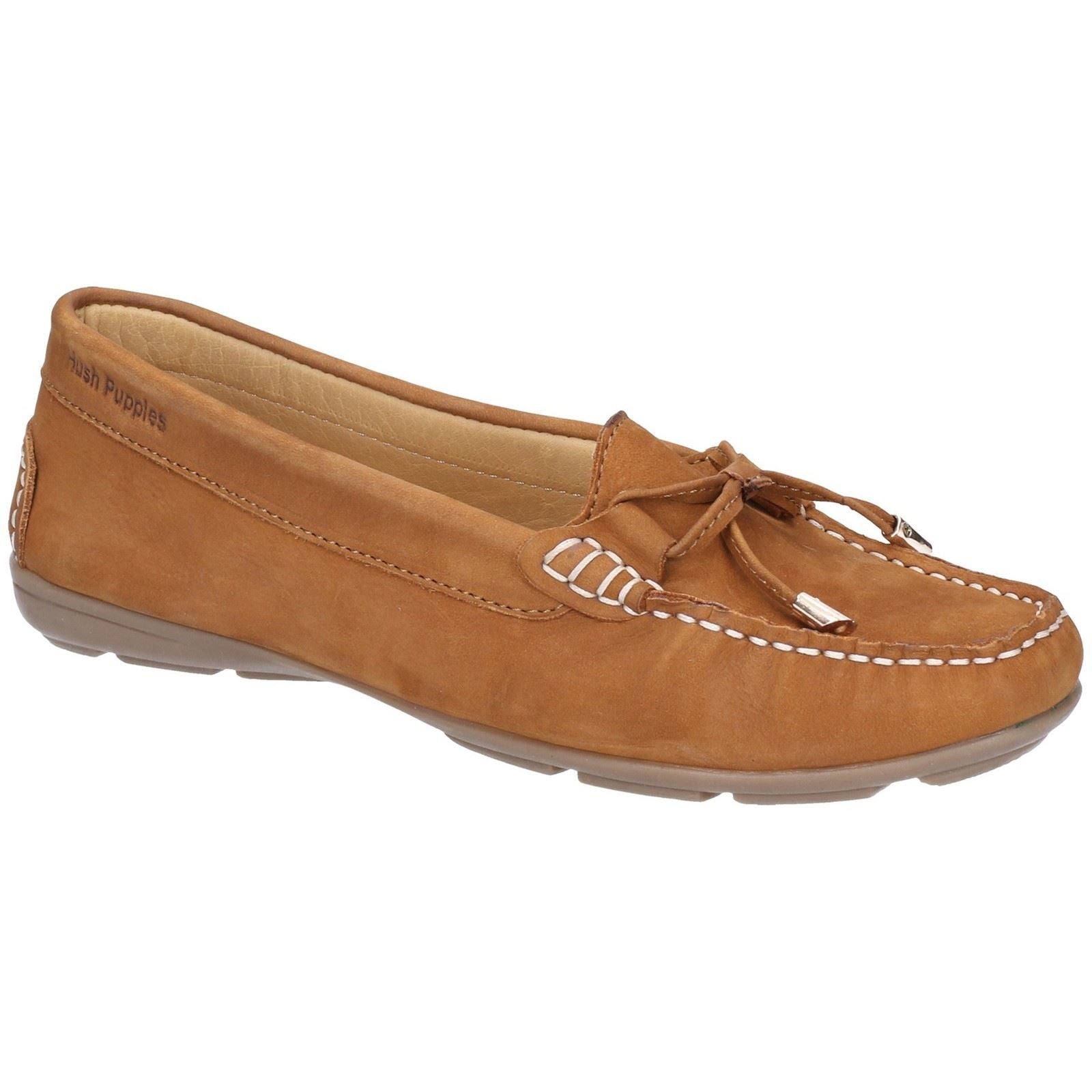 Hush Puppies Maggie Slip On Toggle Ladies Shoes in Tan
