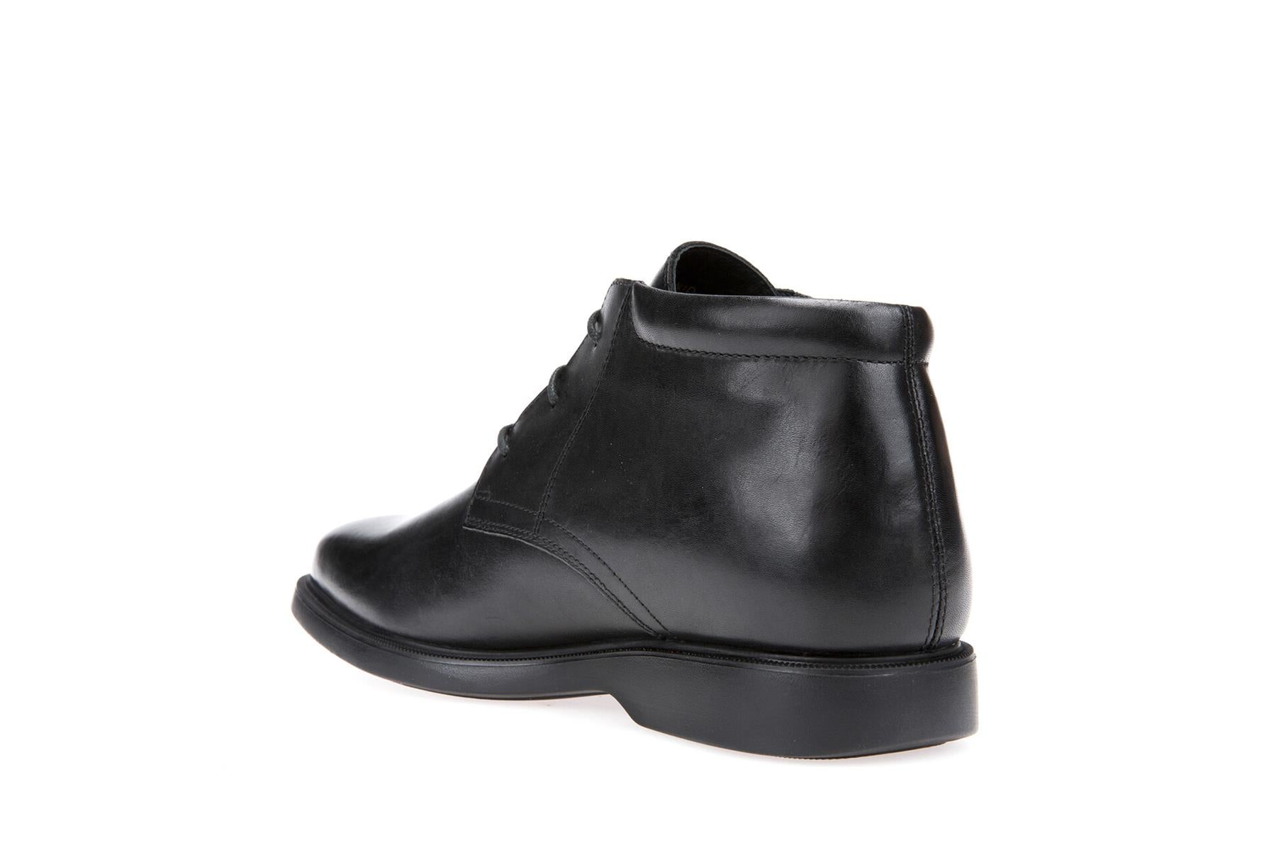 GEOX Amphibiox Mens Soft Black Leather Waterproof Boots (Brayden)