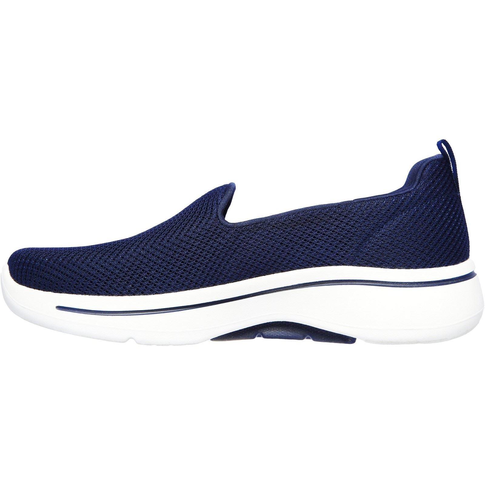 Skechers (GAR124401W) Women's GOwalk Arch Fit Grateful Wide Sports Shoe in Navy/White 4 to 8