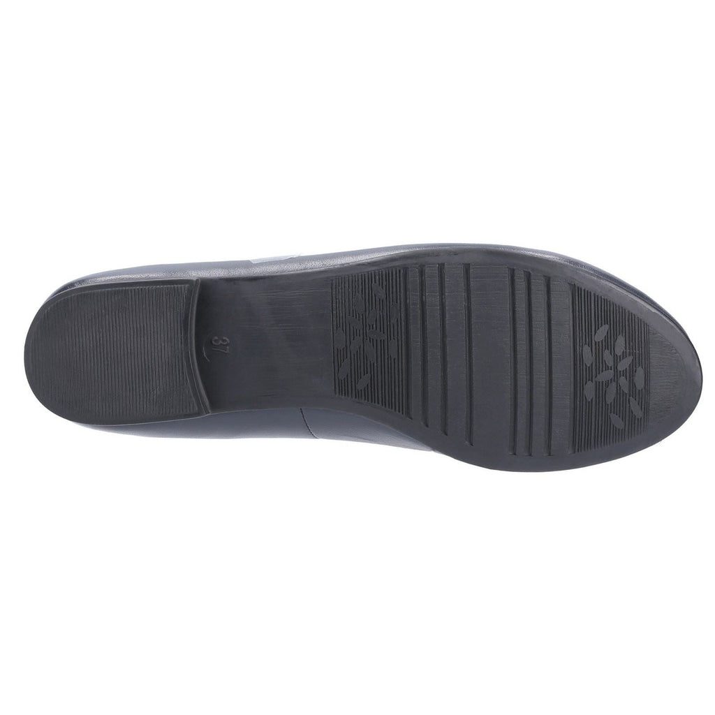 Hush Puppies Naomi Slip On Ballet Pump Ladies Shoes in Navy