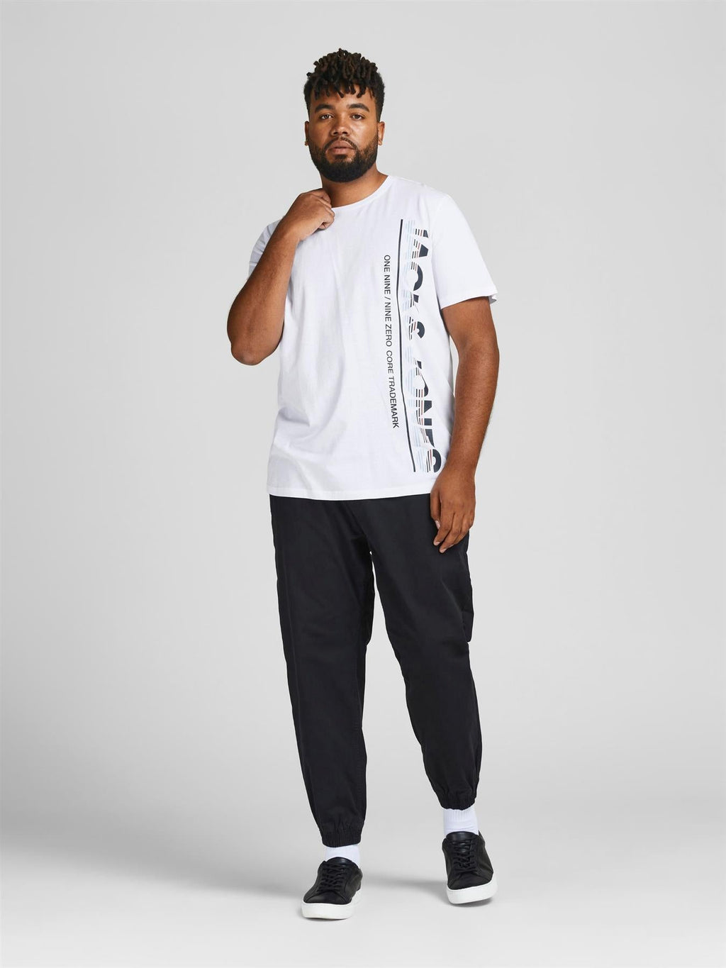 Jack & Jones Casual Fit Size Men's Short Sleeve Printed Crew Neck Tee in Size 1XL-6XL, 2 Colours