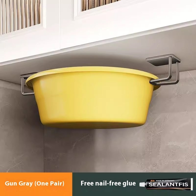 Kitchen Rack Punch-free Wall Hanging Pot Storage Rack