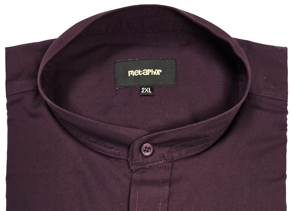 Metaphor Mens Big Size Poly Cotton Long Sleeve Grandad Shirt (155615) 2XL - 8XL