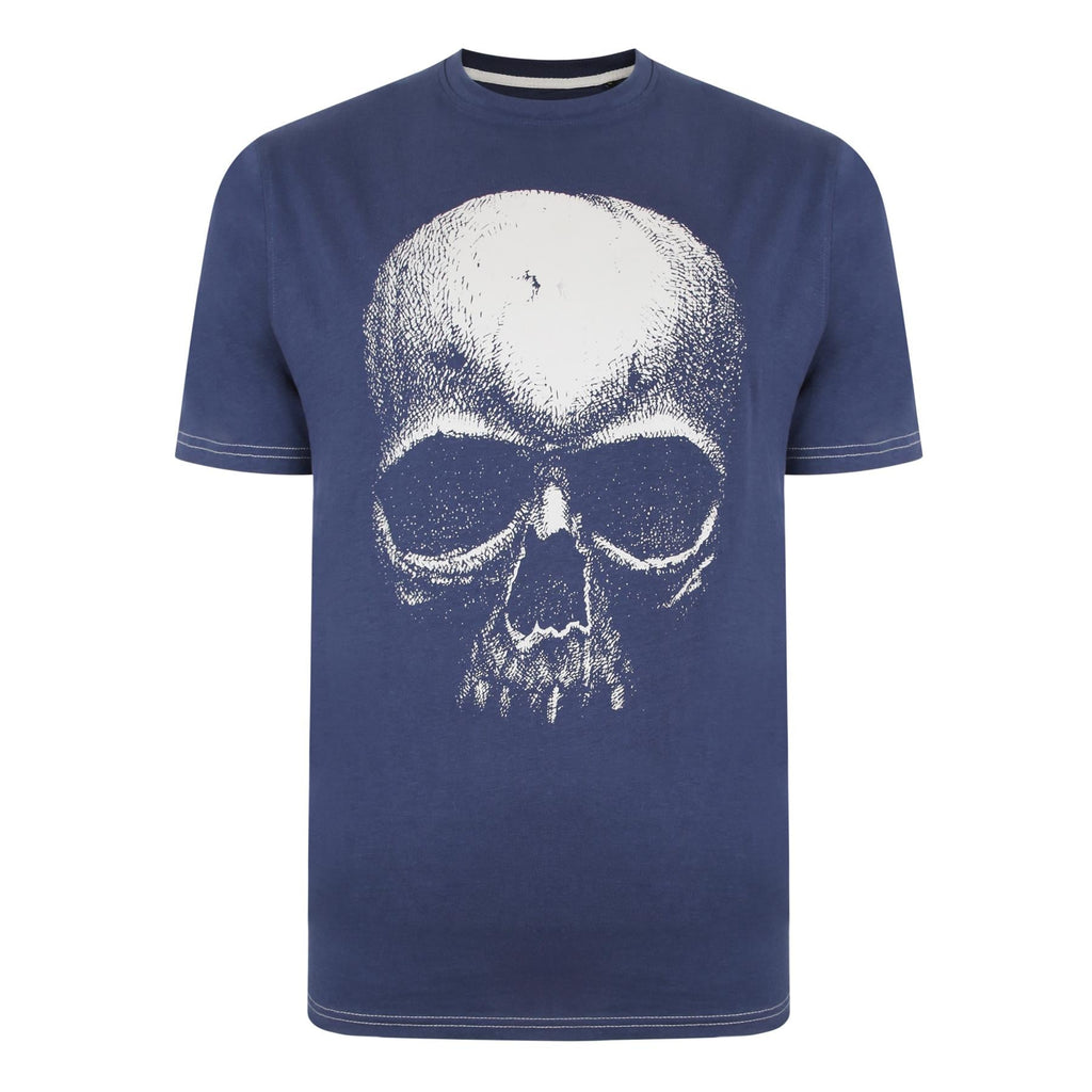 Kam (KBS5374) Kbs Mens Ghost Skull Big Size Printed Crew Neck Tee in 2XL-8XL