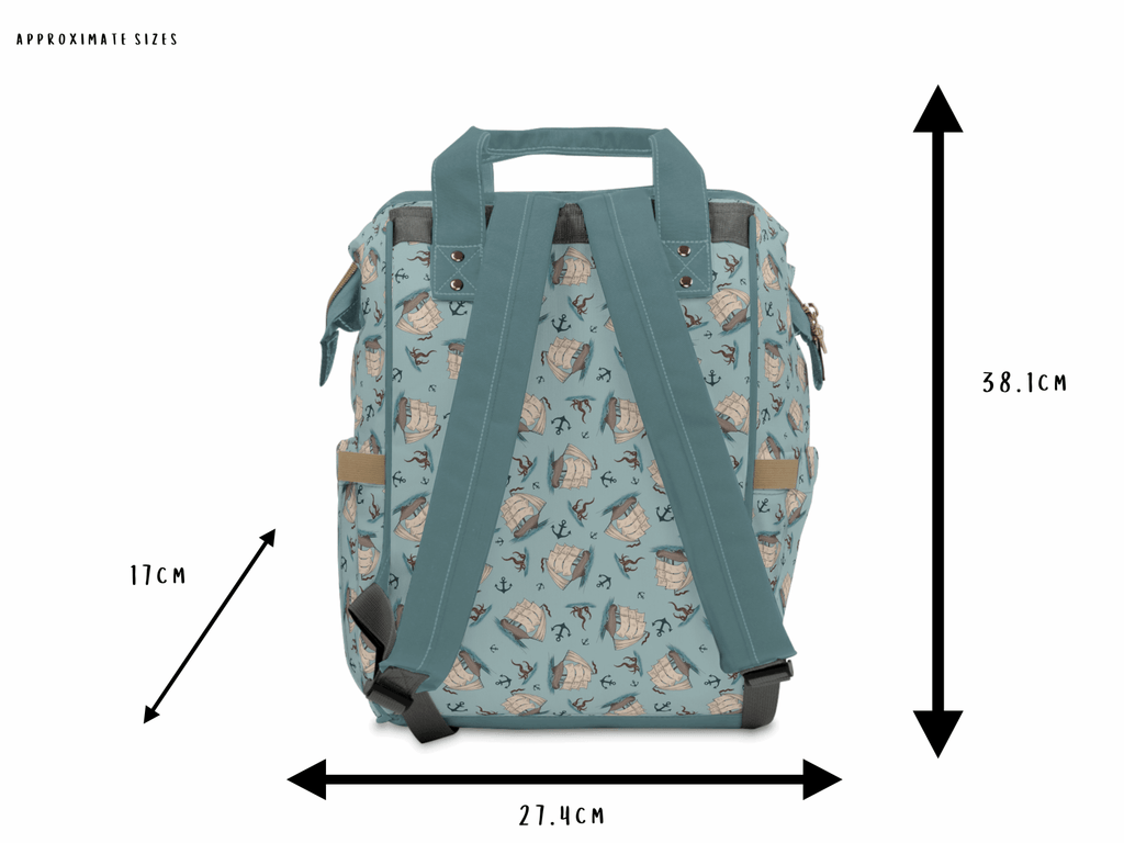 Captain’s Carryall Baby Changing Bag | Nautical Blue Nappy Bag