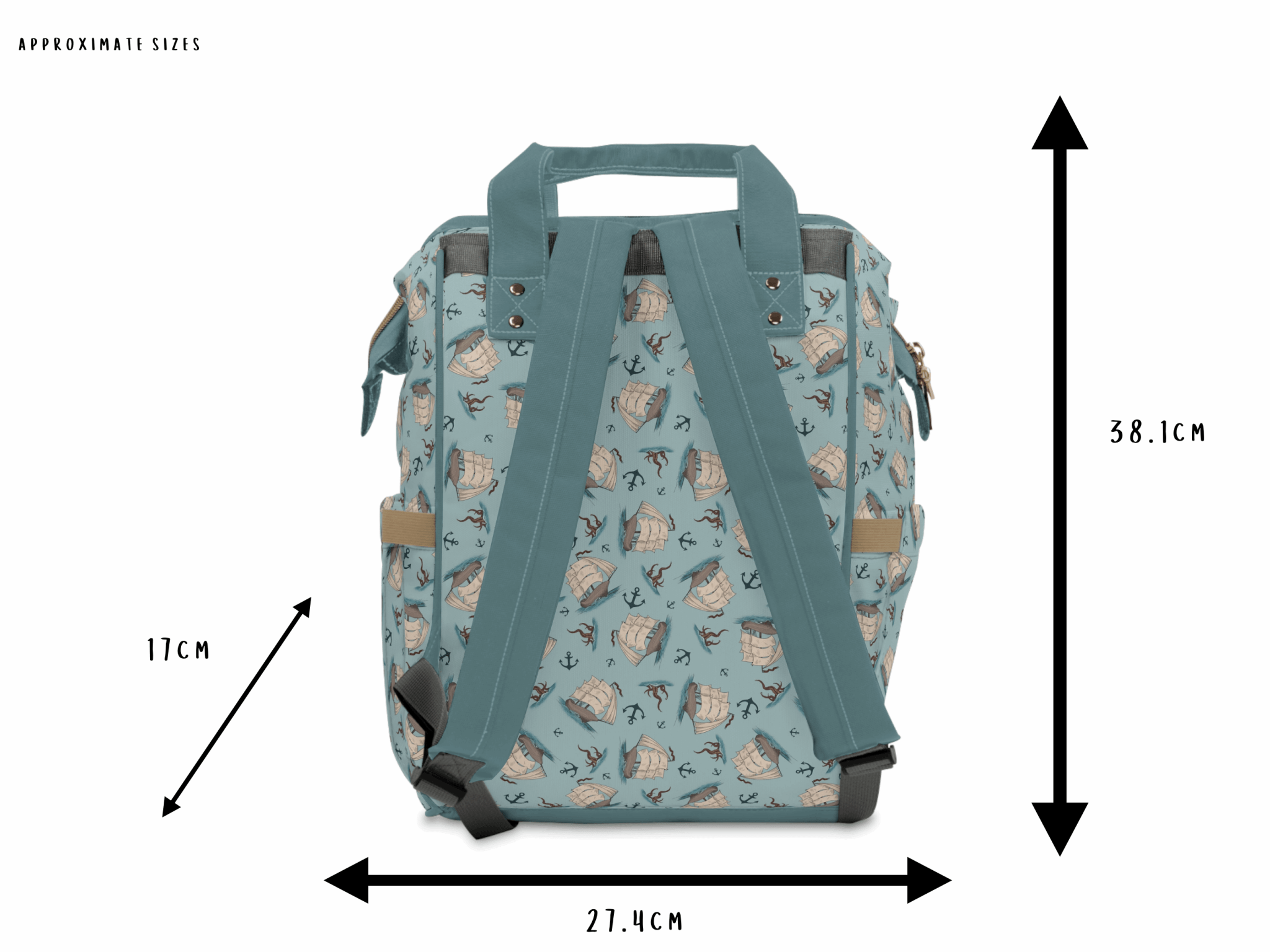 Captain’s Carryall Baby Changing Bag | Nautical Blue Nappy Bag