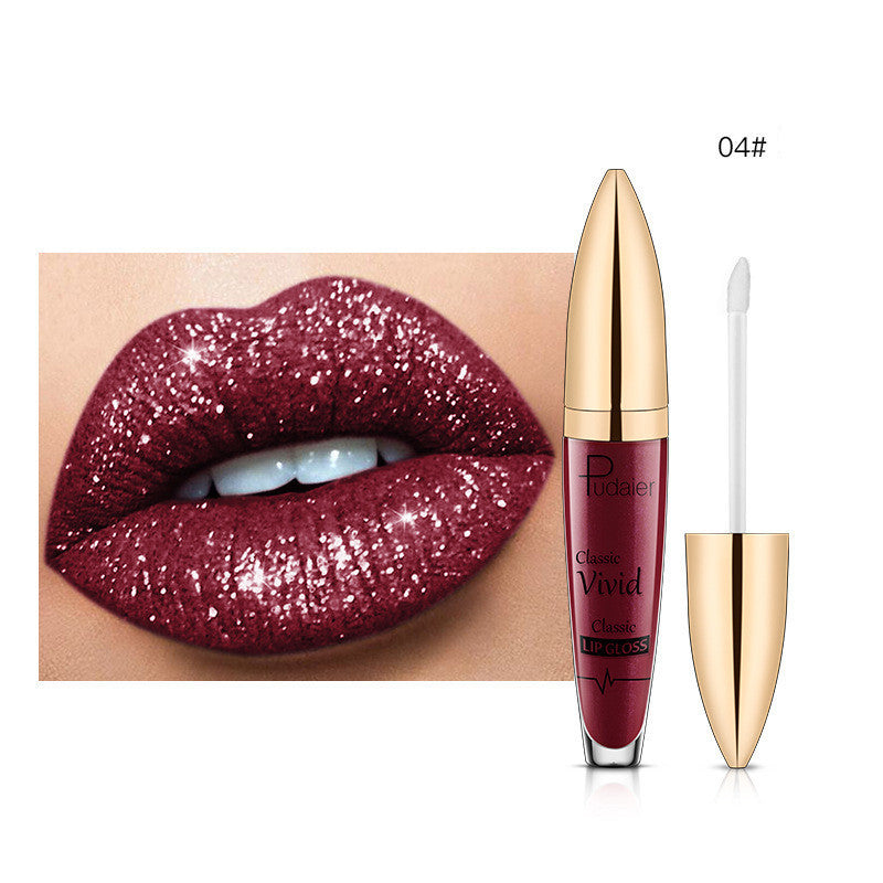 Pudaier Glitter Flip Matte Shimmer Lip Gloss