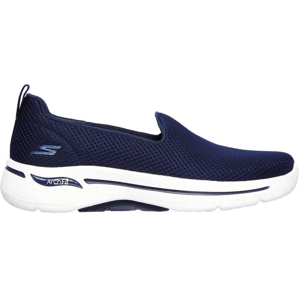 Skechers (GAR124401W) Women's GOwalk Arch Fit Grateful Wide Sports Shoe in Navy/White 4 to 8