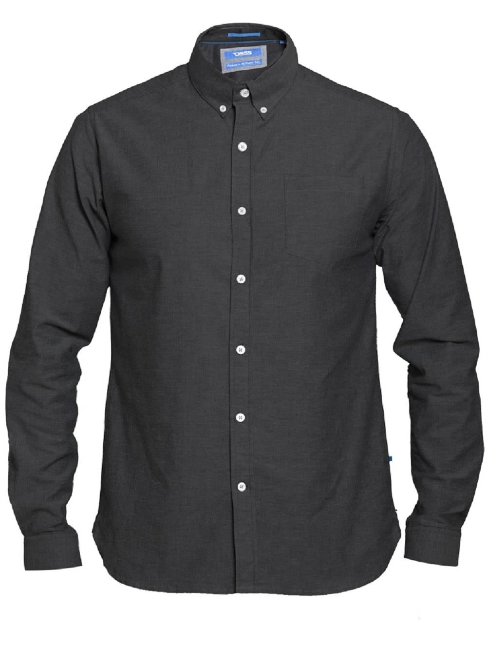 D555 Men's Big Size Long Sleeve Buttoned Down Stretch Shirt (Nebraska) Size 2XL - 6XL
