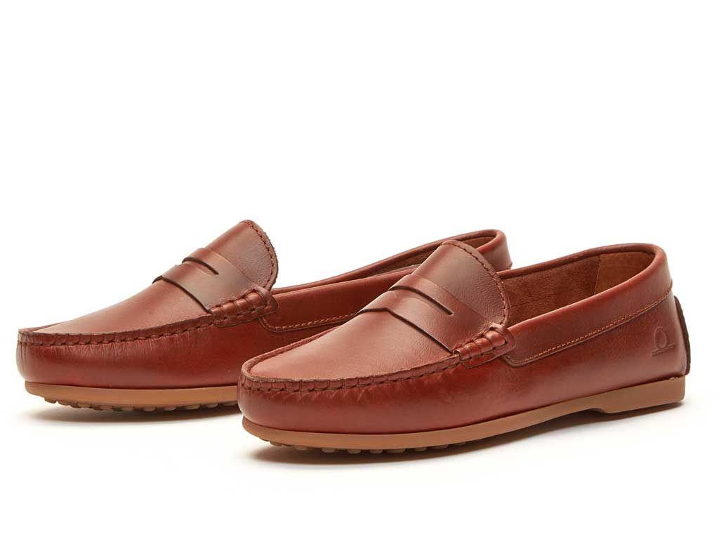 Chatham Mens Timor-Dark Tan Driving Moccasins