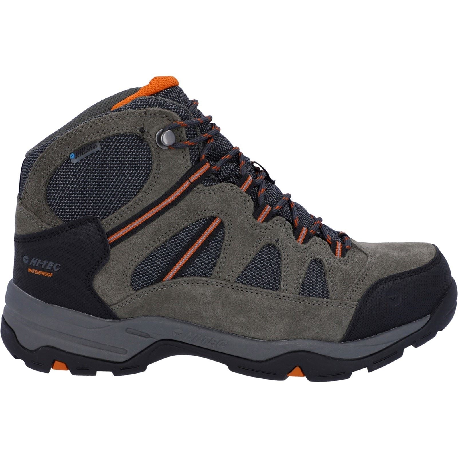 Hi-Tec Men's Banderra Ii WP High Rise Hiking Boots in Char/Grey/Burnt Orange 6 to 15