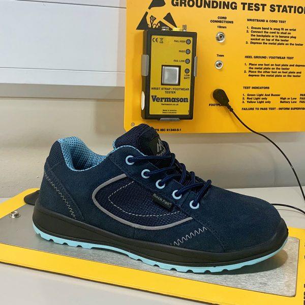 Rock Fall VX700 Pearl Navy Womens Fit ESD Safety Trainer in 2 to 8, Navy