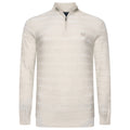 Crew Clothing Mens Cashmere Silk Blend Quarter Zip Jumper Navy Cream - QHA UK