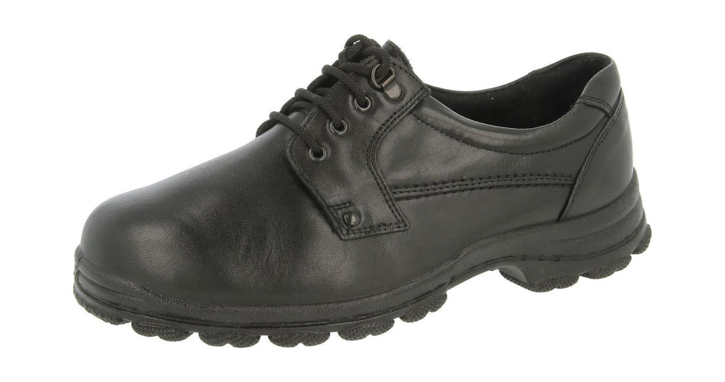 DB Shoes Mens Wide Fit (2V) Casual Shoes (Hull) in Black Size 8