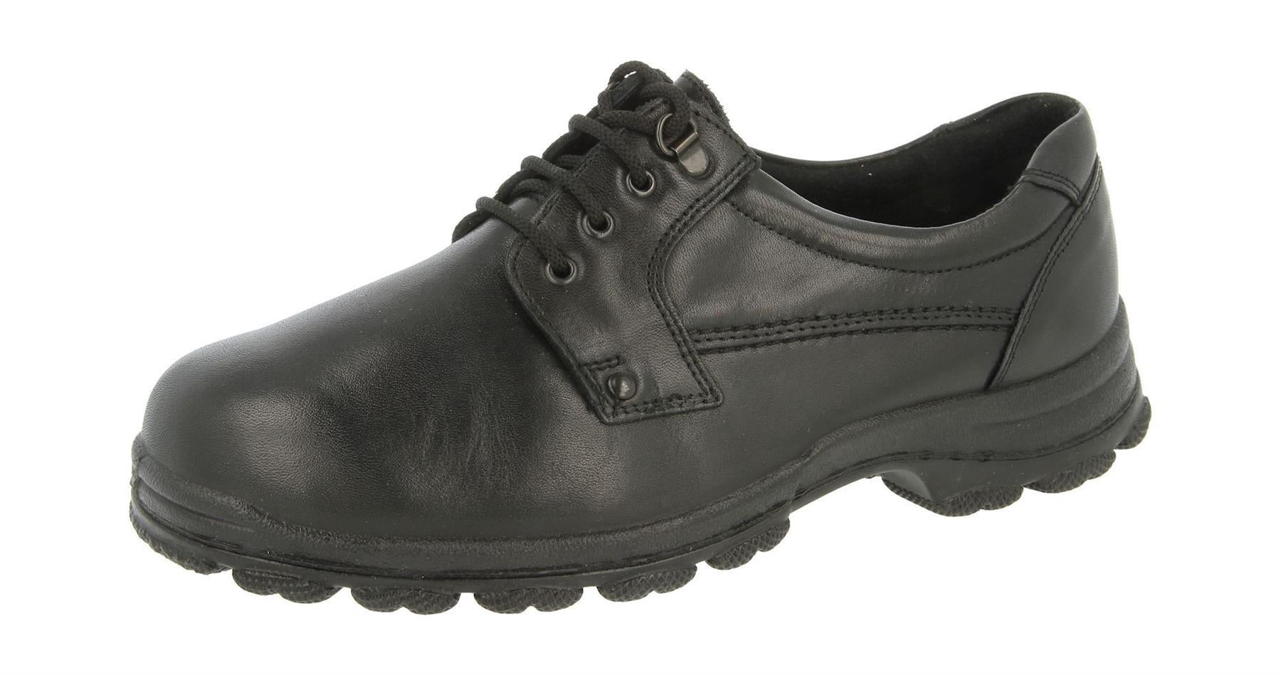 DB Shoes Mens Wide Fit (2V) Casual Shoes (Hull) in Black Size 8