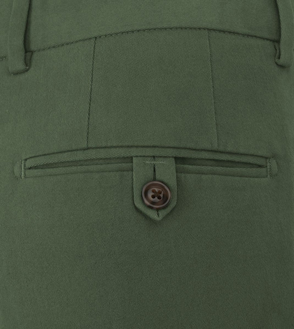 Skopes Antibes Tailored Fit Chino Trouser Mid Green, 30W-46W