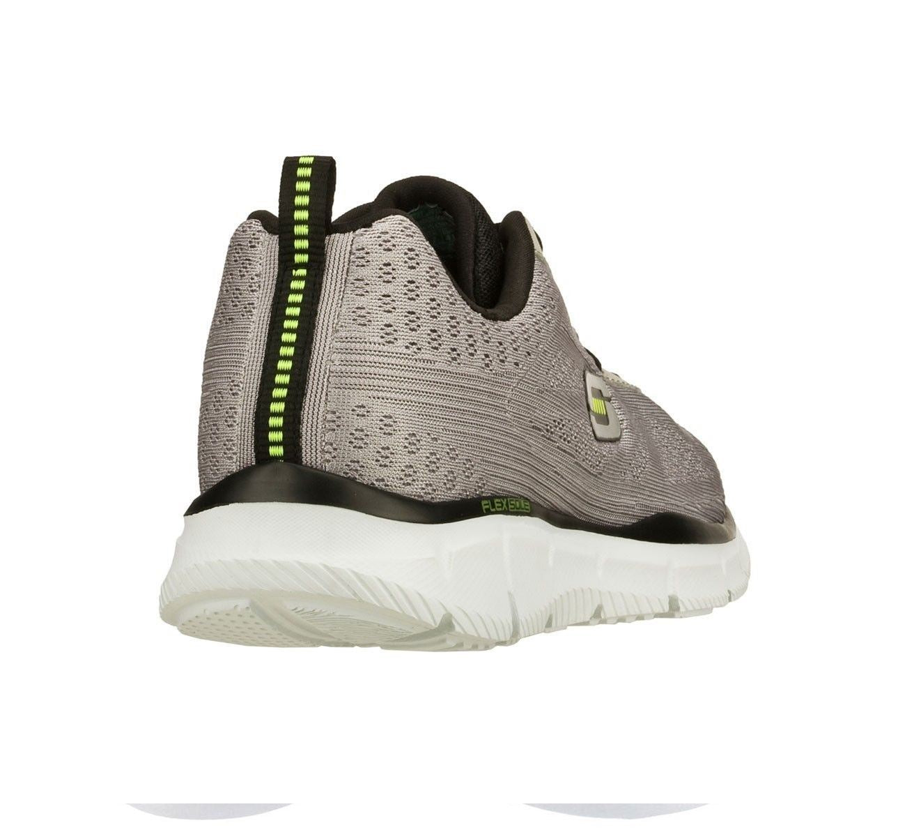 SKECHERS MEN'S EQUILIZER QUICK REACTION LIGHT GREY/BLACK WALKING/RUNNING TRAINERS IN SIZE UK6 TO UK13