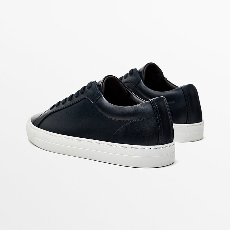 Lace-Up Leather Casual Sneakers