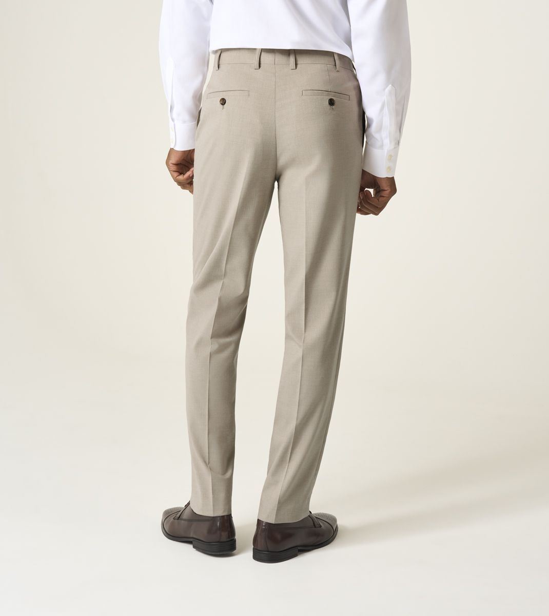 Skopes Caspian Suit Tailored Fit Trouser For Men ins Stone Beige, 30W-58W