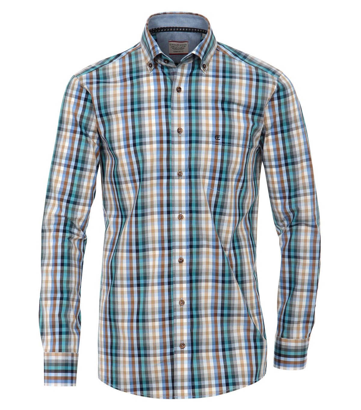 Casa Moda Premium Cotton LS Checked shirt in Size L to 5XL, 2 Color Options