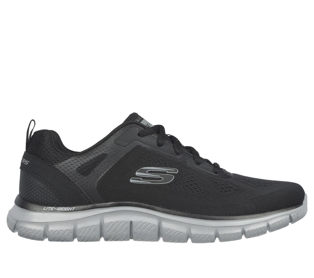 Skechers Men's Track - Broader Running Shoes in Black/Charcoal, Sizes 5.5 to 10.5