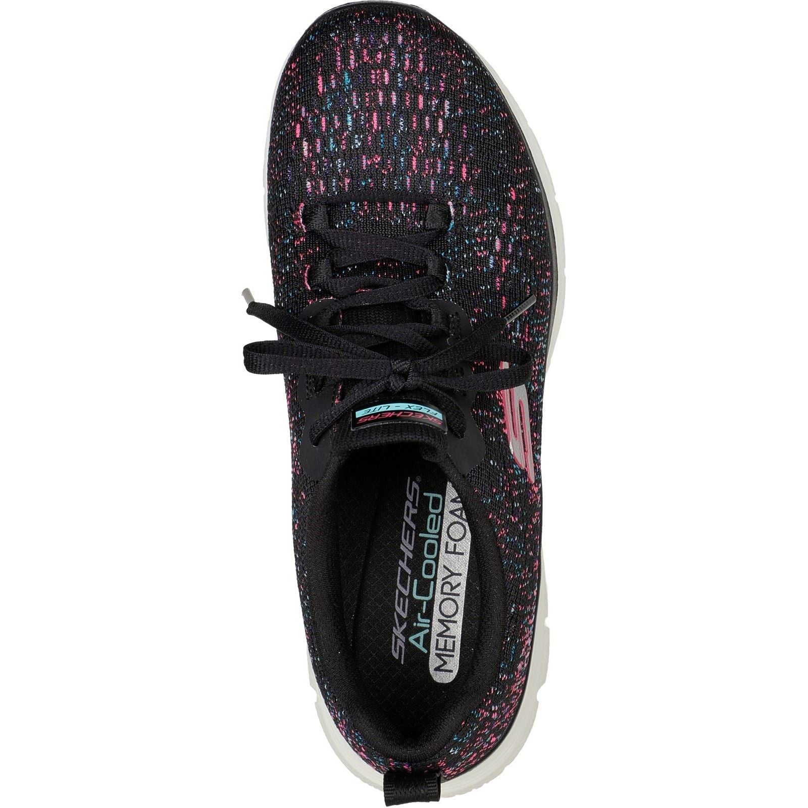 Skechers (GAR149301) Women's Flex Appeal 4.0 - Vivid Spirit Trainer in Black/Light Pink 3 to 8