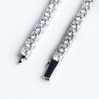 4mm Tennis Necklace - Silver