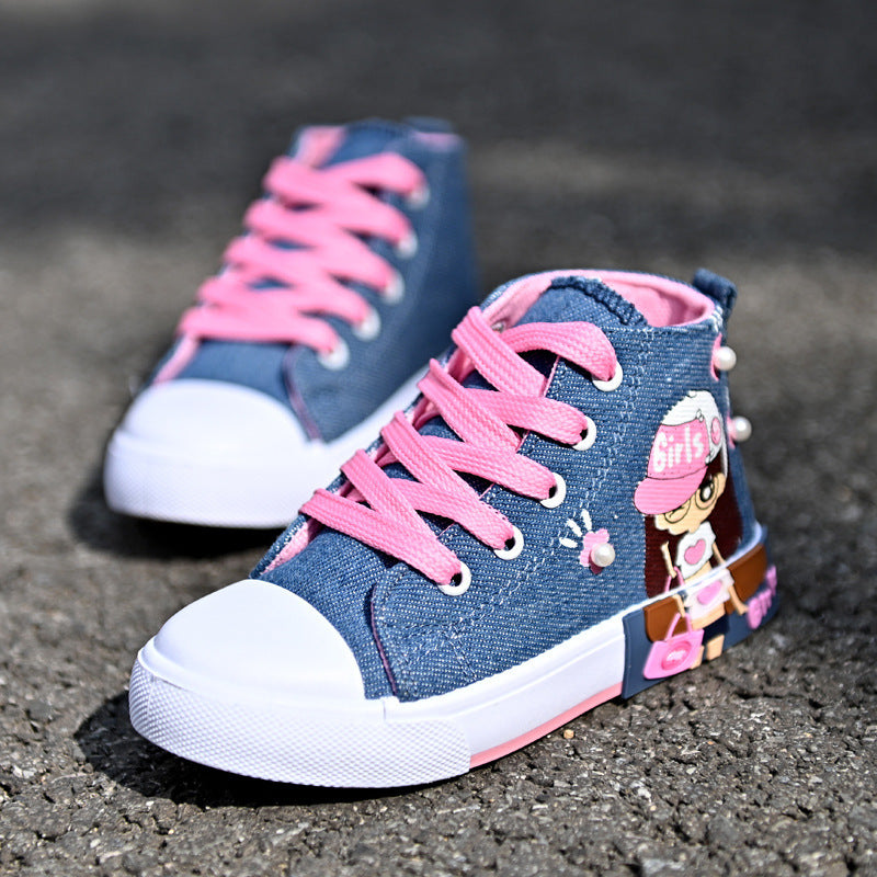 Children's Shoes, Girls' Canvas Sneakers