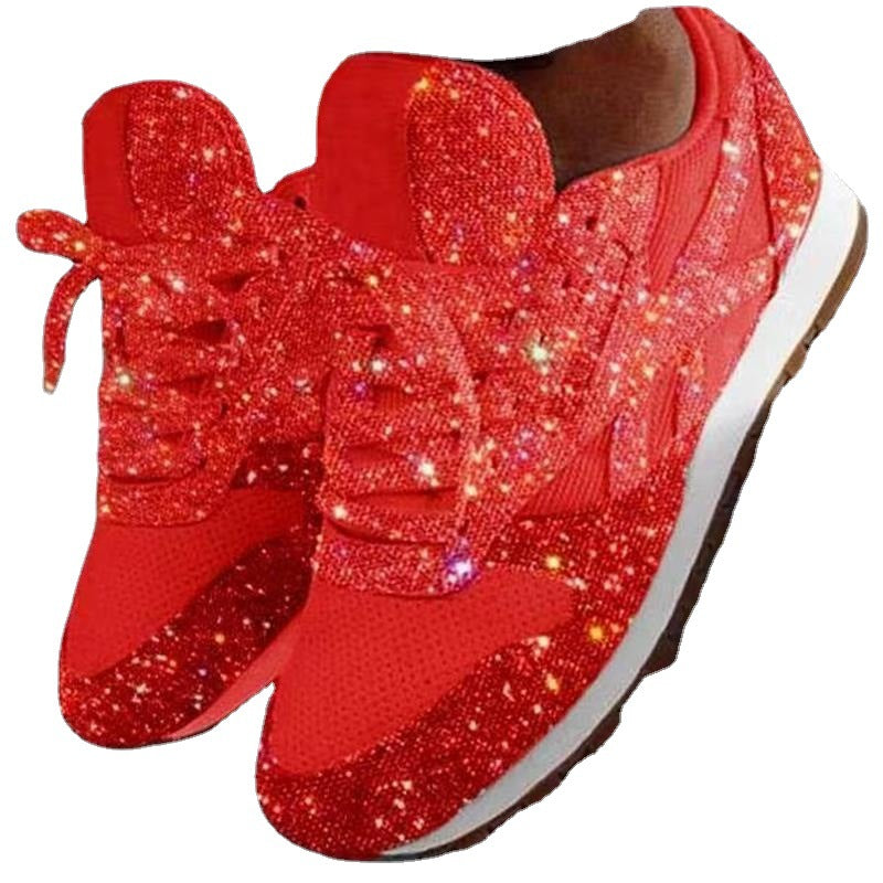 Children's Sports Shoes, Two-tone Breathable Diamond Thick-Soled Sports Shoes