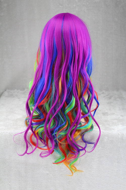 Colourful Rainbow Gradient Hairstyle Wigs