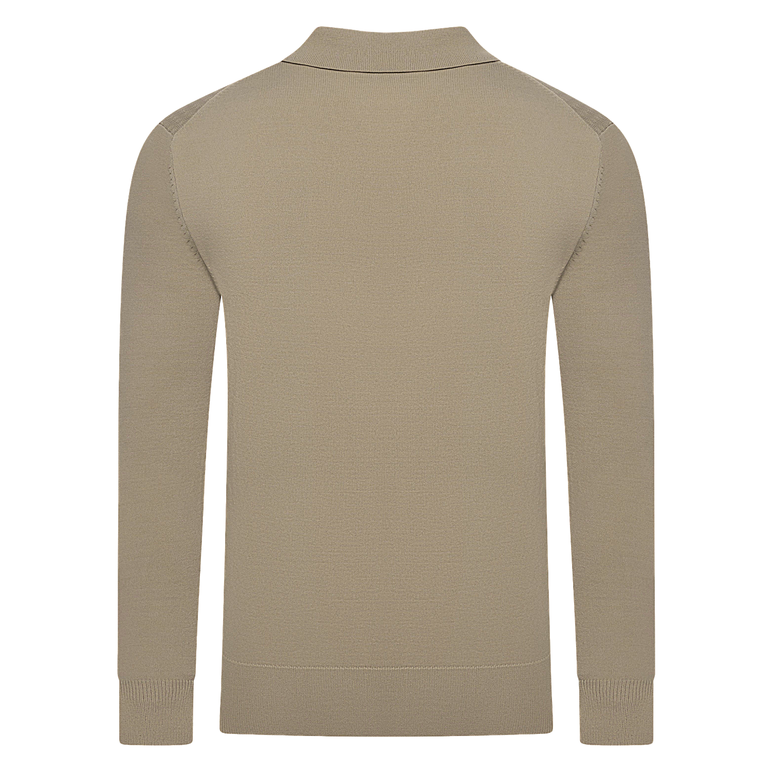 Contempo Mens Half Zip Polo Jumper Ribbed Knit Stretch Long Sleeve Casual Top - QHA UK