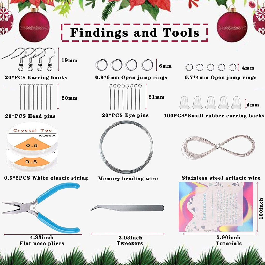 Jewellery Making Kit with Gemstone Crystals chips for 5mm-8mm with Tools