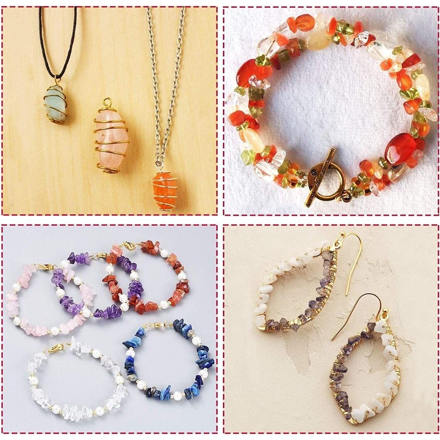 Jewellery Making Kit with Gemstone Crystals chips for 5mm-8mm with Tools