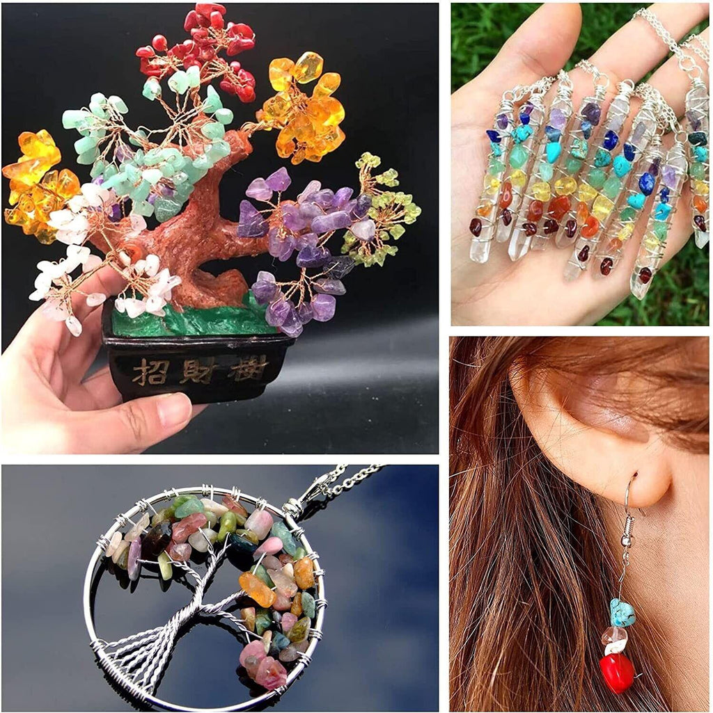 Jewellery Making Kit with Gemstone Crystals chips for 5mm-8mm with Tools