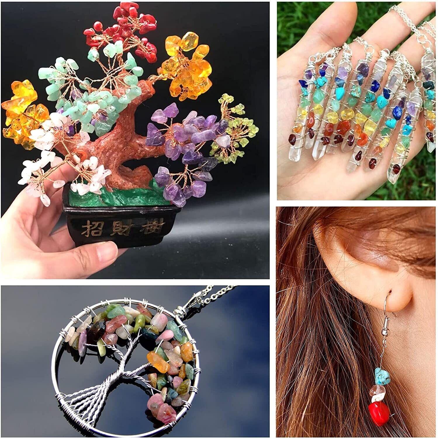 Jewellery Making Kit with Gemstone Crystals chips for 5mm-8mm with Tools