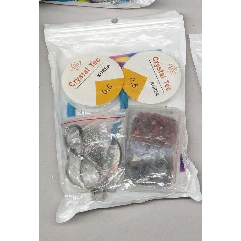 Jewellery Making Kit with Gemstone Crystals chips for 5mm-8mm with Tools