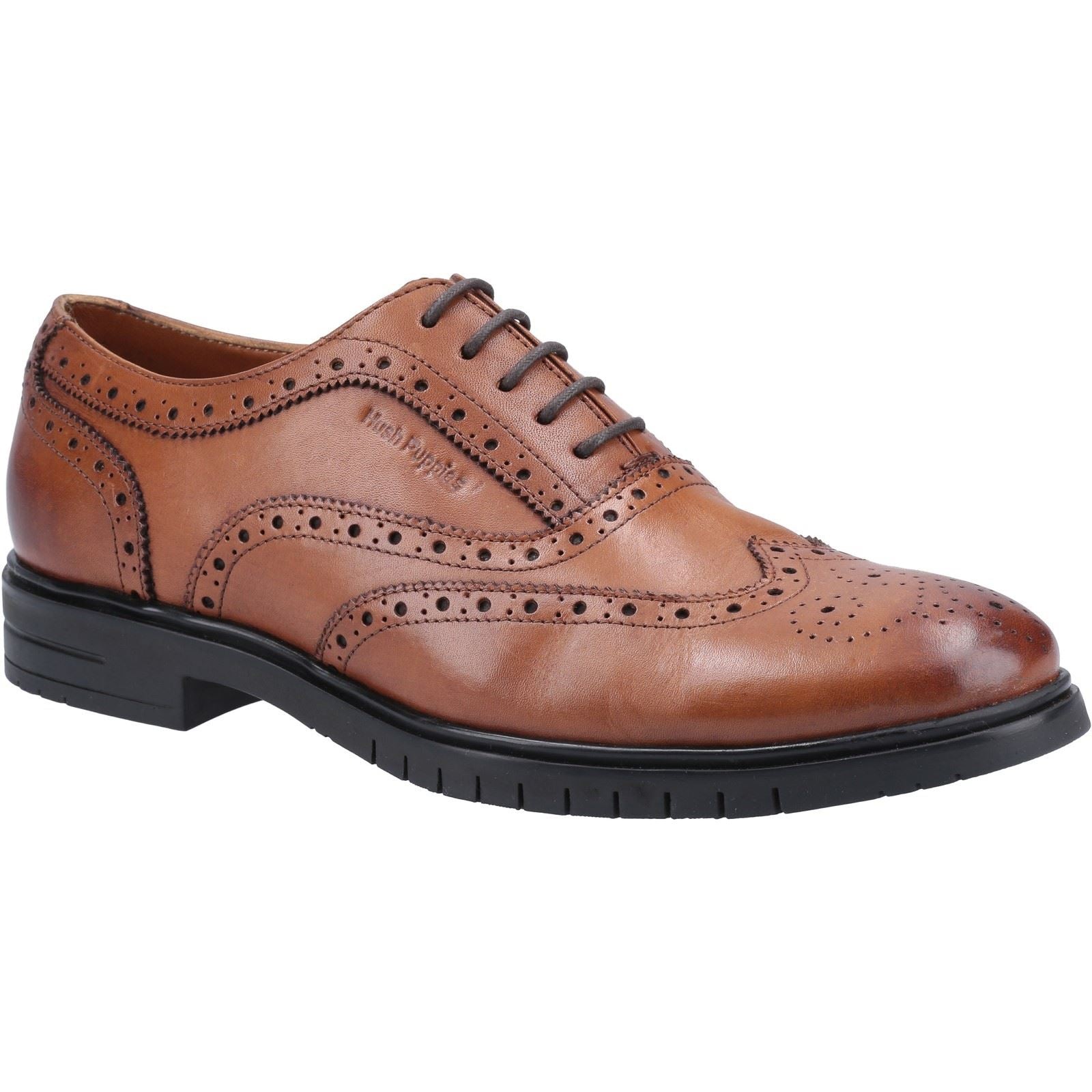 Hush Puppies Santiago Laces Mens Shoes in Tan