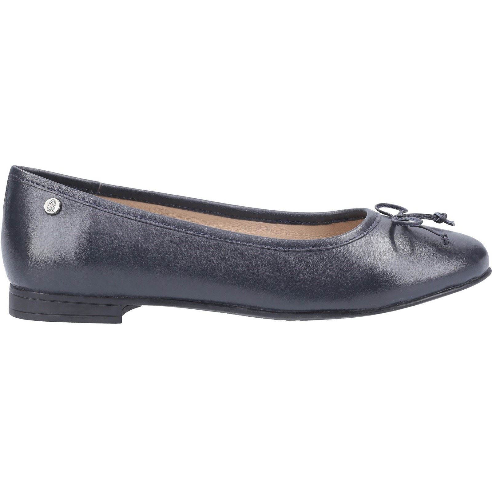Hush Puppies Naomi Slip On Ballet Pump Ladies Shoes in Navy