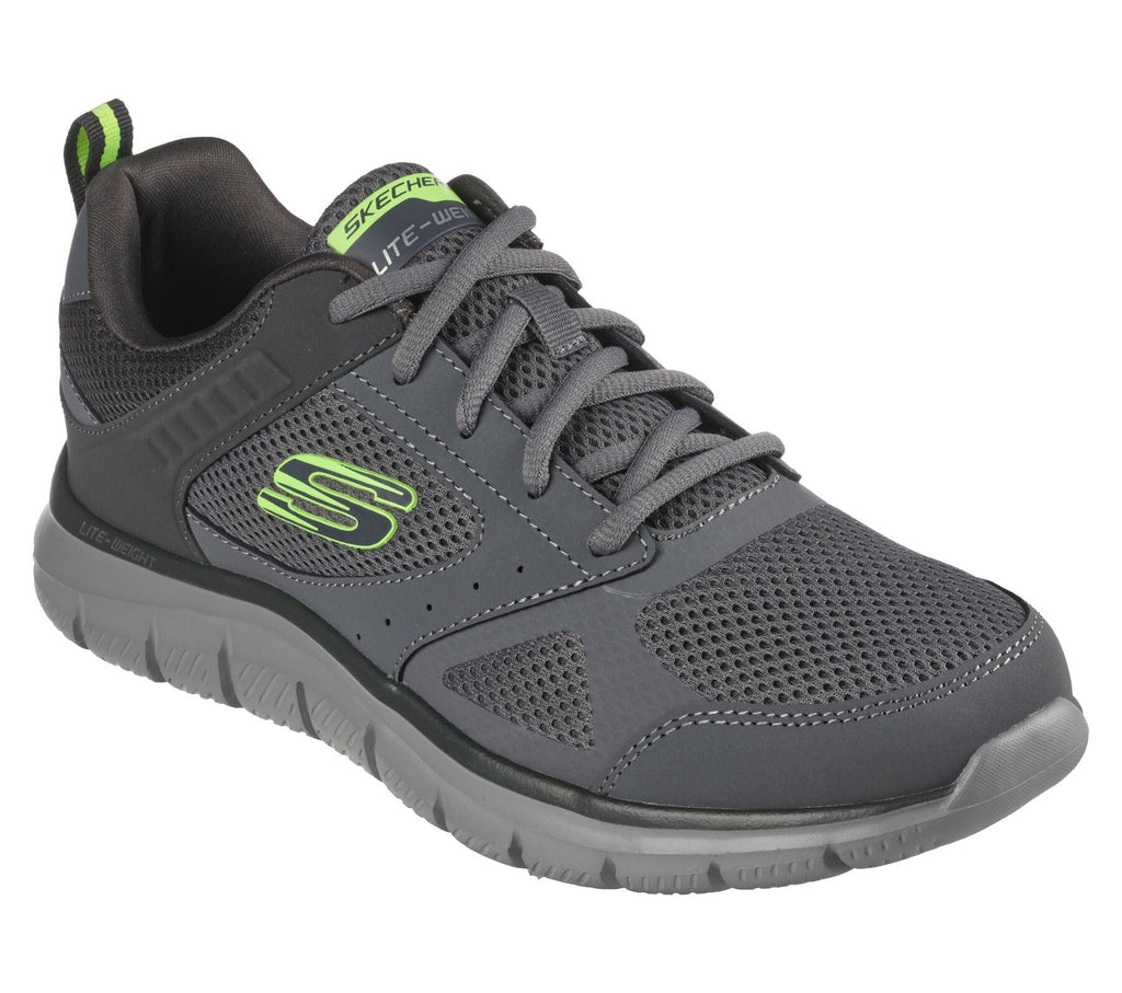 Skechers Men's Track - Syntac Sport Shoes in Charcoal, Sizes 10 to 12
