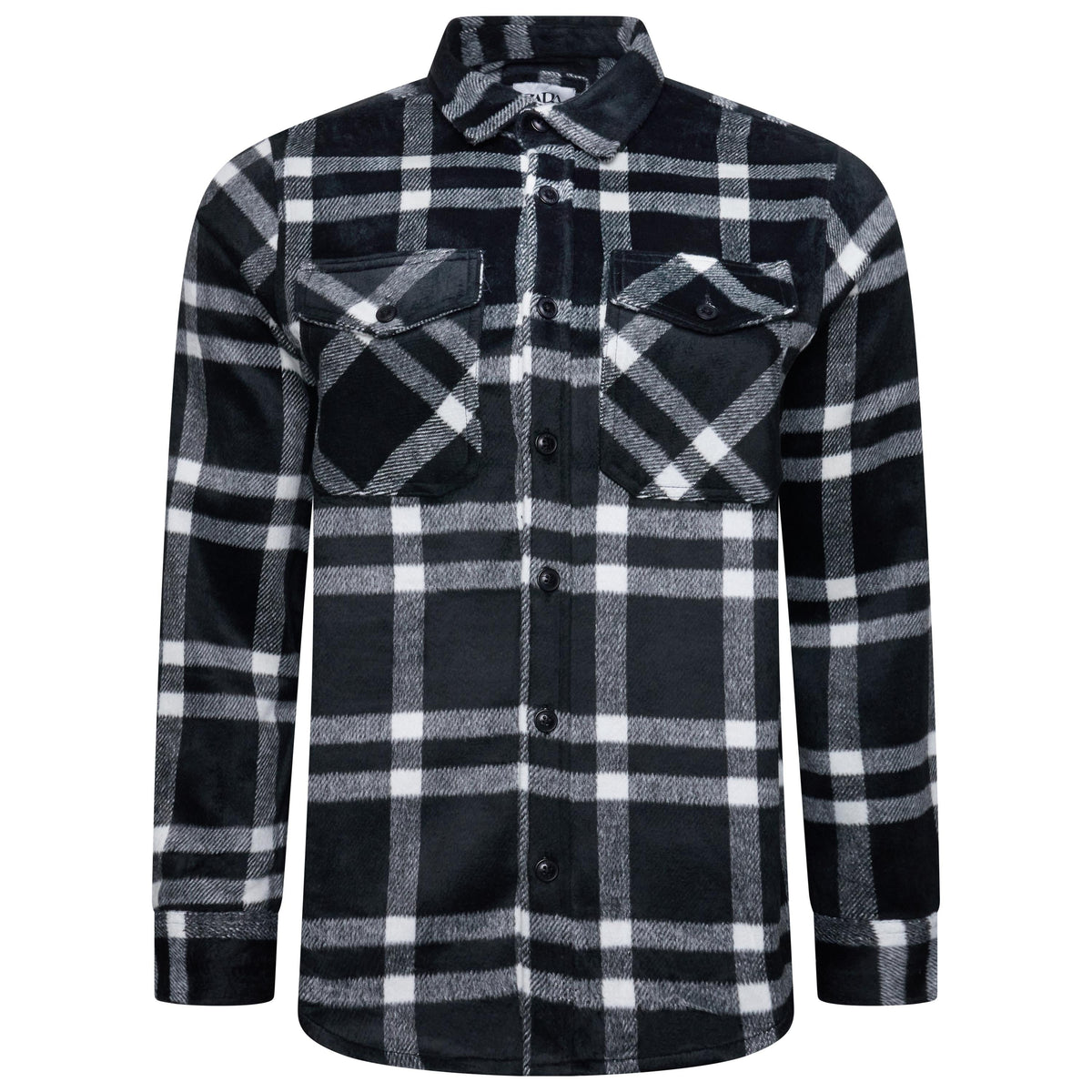 Ex-Chain Store Men's Brushed Cotton Check Overshirt | Long Sleeve Regular Fit | S-2XL