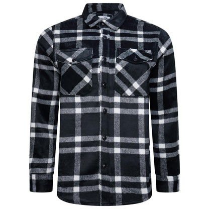 Ex-Chain Store Men's Brushed Cotton Check Overshirt | Long Sleeve Regular Fit | S-2XL