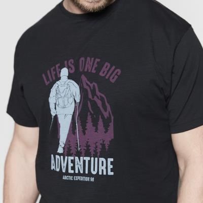 North564 Mens Big And Tall Size Printed Printed Crew Tee 3 Colours in EU Size