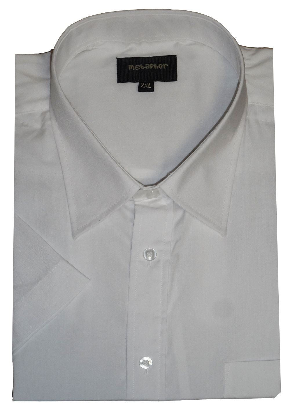 METAPHOR POLY COTTON SHORT SLEEVED PLAIN SHIRTS(14150),SIZE 2XL TO 8XL,5 OPTIONS