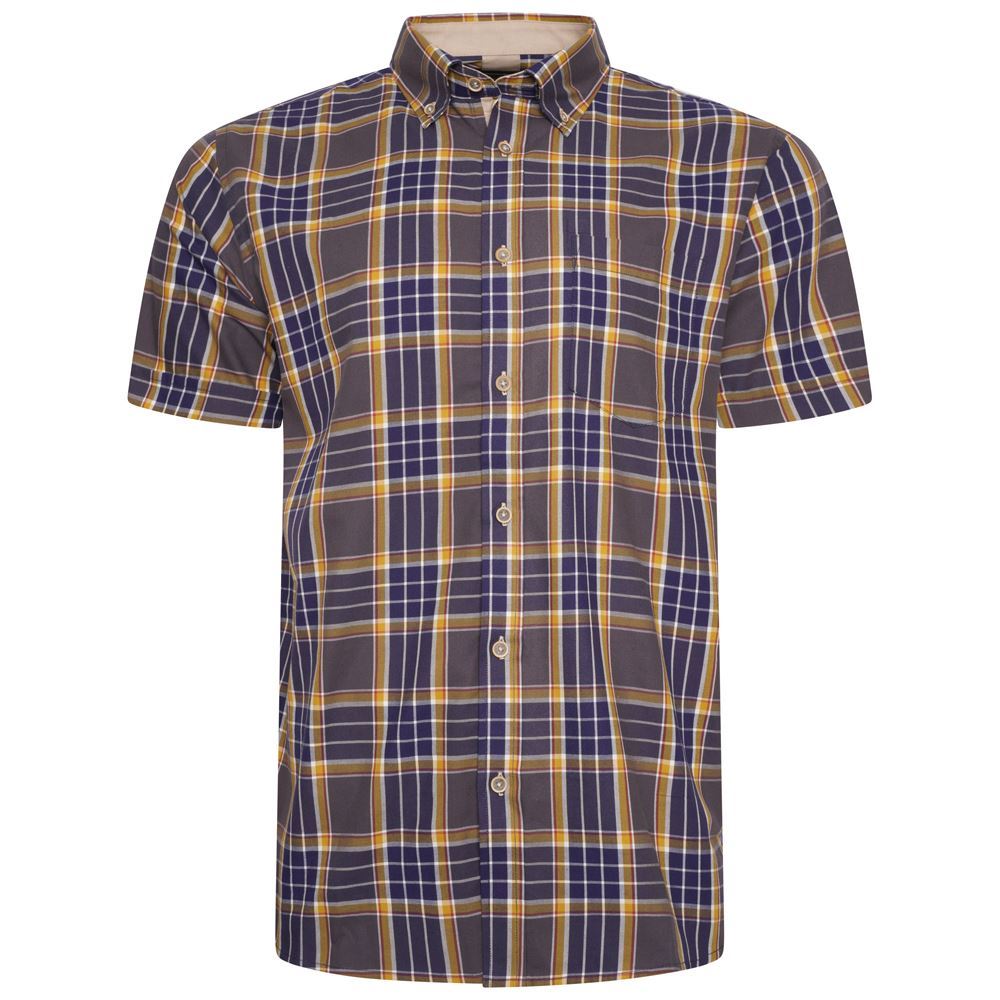 KAM Casual Short Sleeve Check Shirt for Mens KBS6282 in 4 Colours, 2XL-8XL