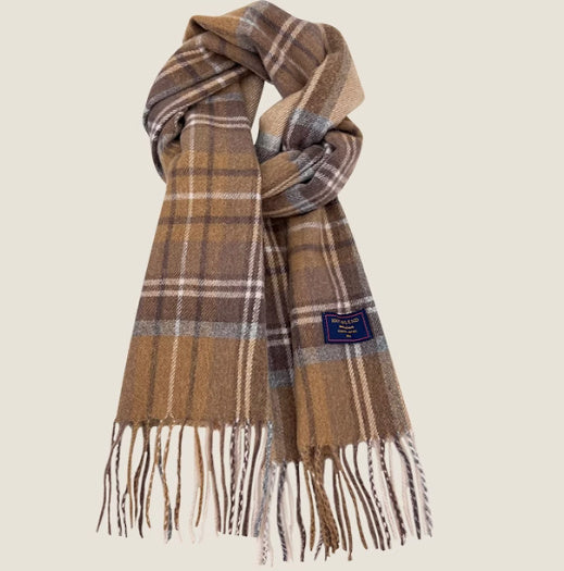 All-match Plaid Imitation Cashmere Women's Warm Scarf