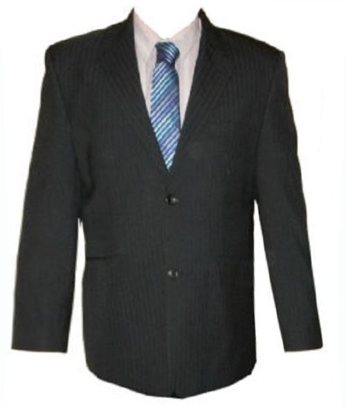 VOEUT Classic Fit Suit Jacket in Navy Stripe Size 48 to 64
