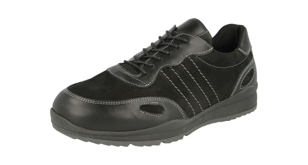 Men'S Casual Shoes (Seb)2V Wide Fit By Db Shoes in Black Nubuck
